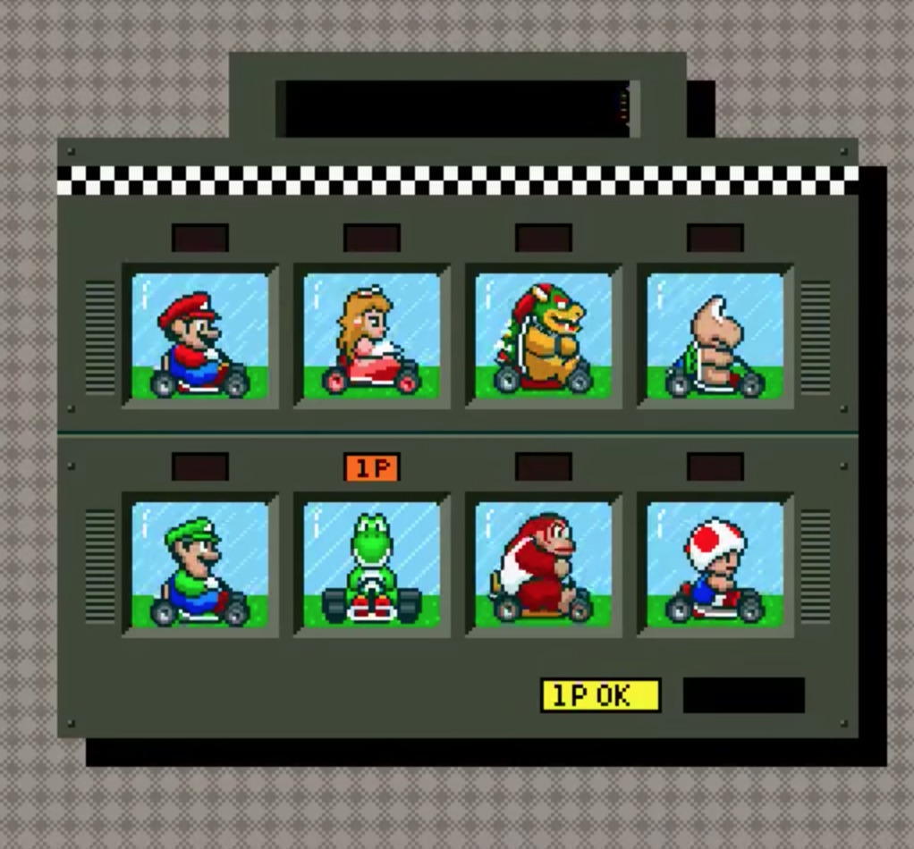 Super Mario Kart gameplay footage (1992)
